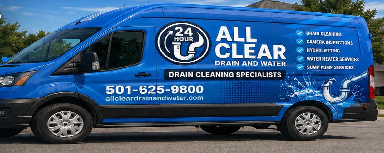 Blue All Clear Ford Transit service van